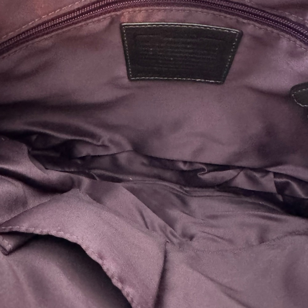 Y2K COACH ❀ LIMITED ED BROOKE #14340 INLAID C SUEDE TAUPE BROWN HOBO HANDBAG ❀ - Picture 3 of 8